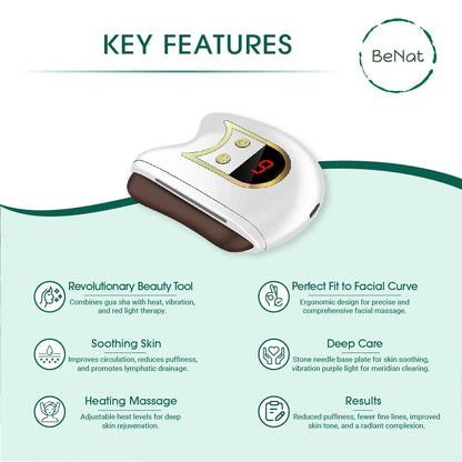 Lift, Sculpt & Glow Toolkit -Set of 3- LED Therapy, Electric Gua Sha & Microcurrent Toning Device for Radiant Skin